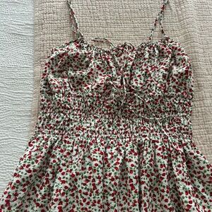 Abercrombie & Fitch Floral Maxi Dress - White and Red